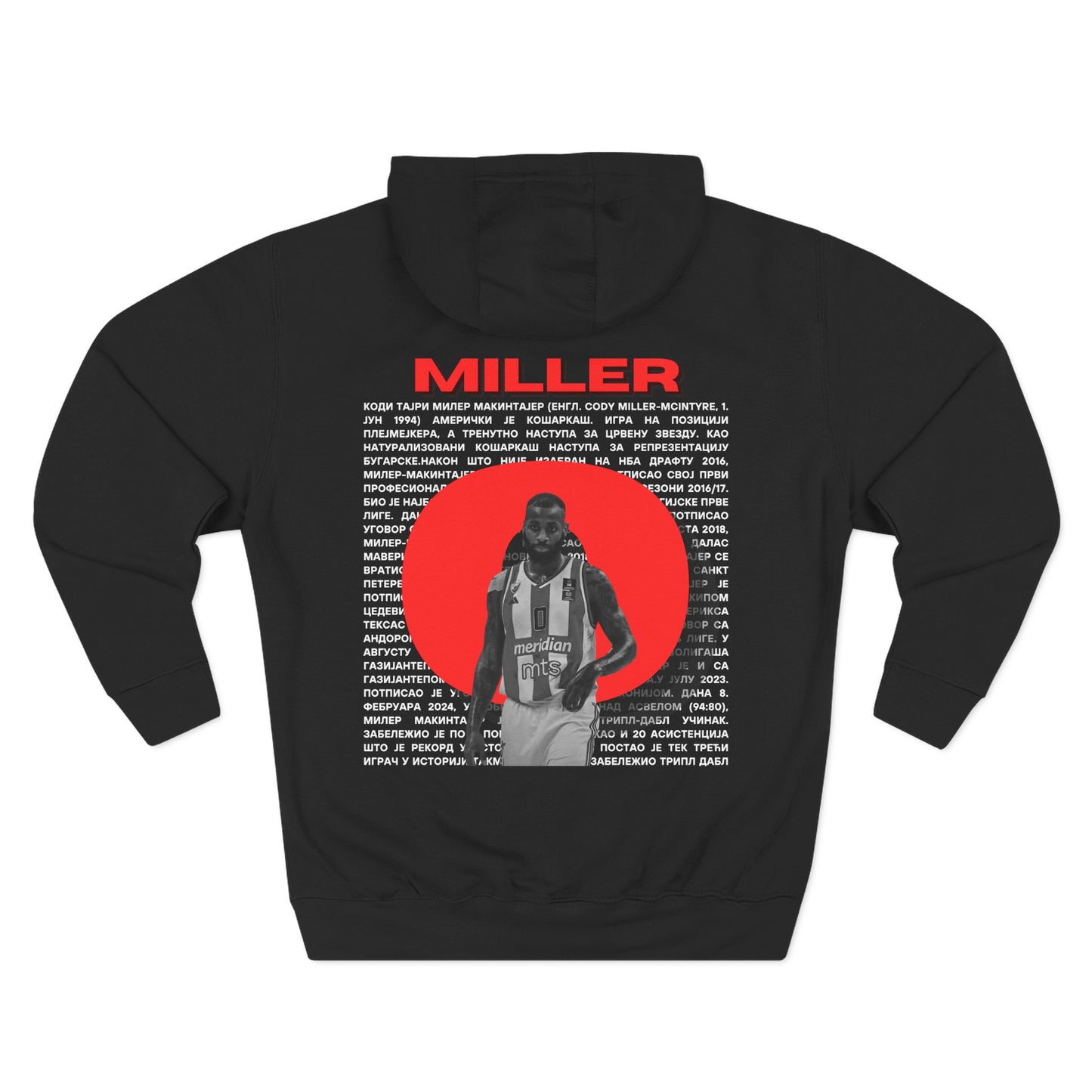 Three-Panel Fleece Hoodie