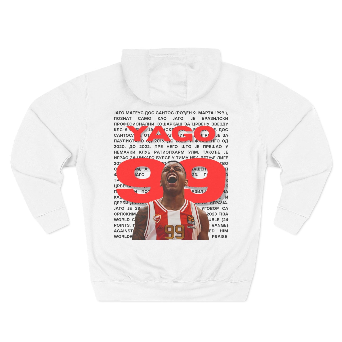 Three-Panel Fleece Hoodie